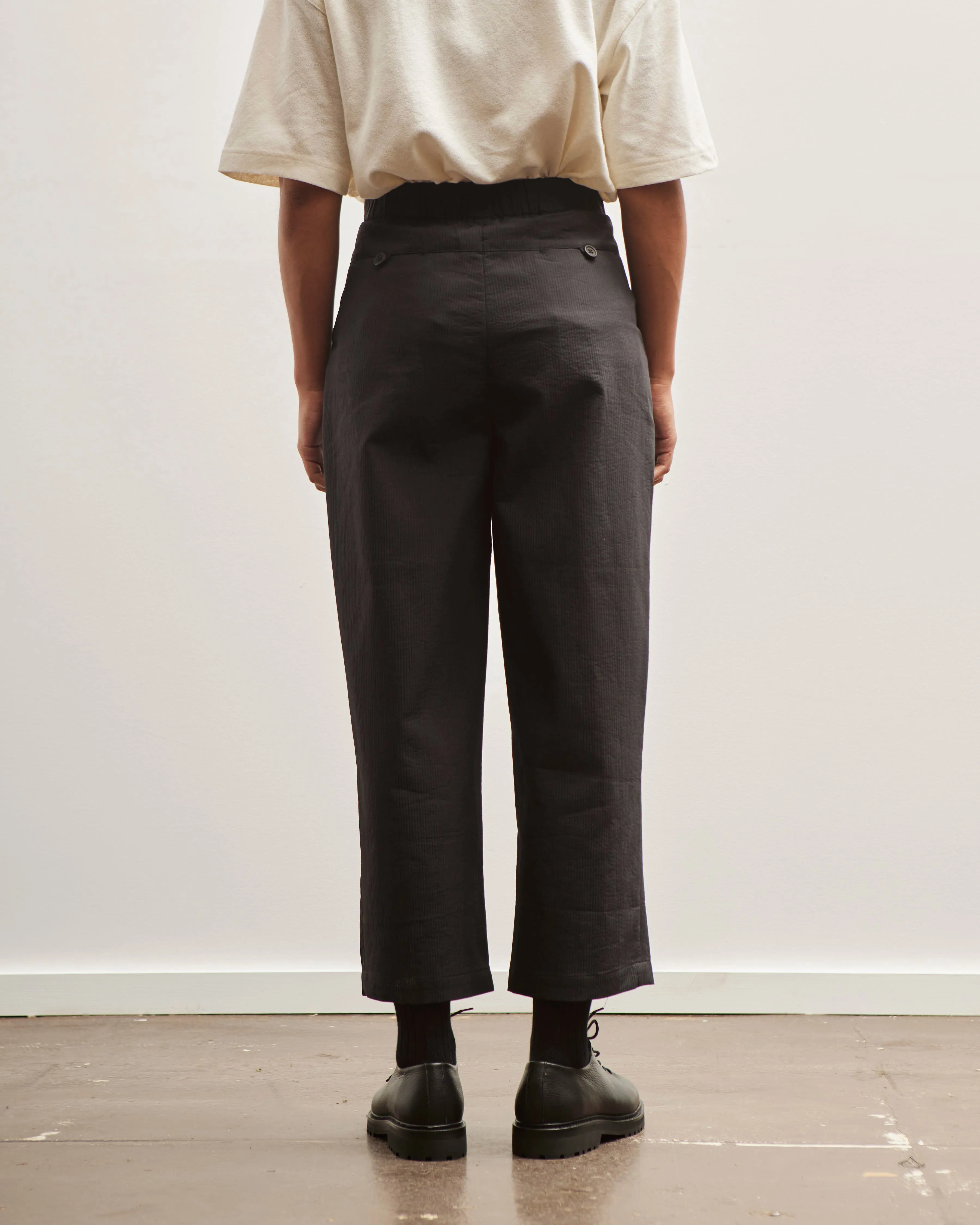 7115 Pleated Trouser, Black Stripe Edition