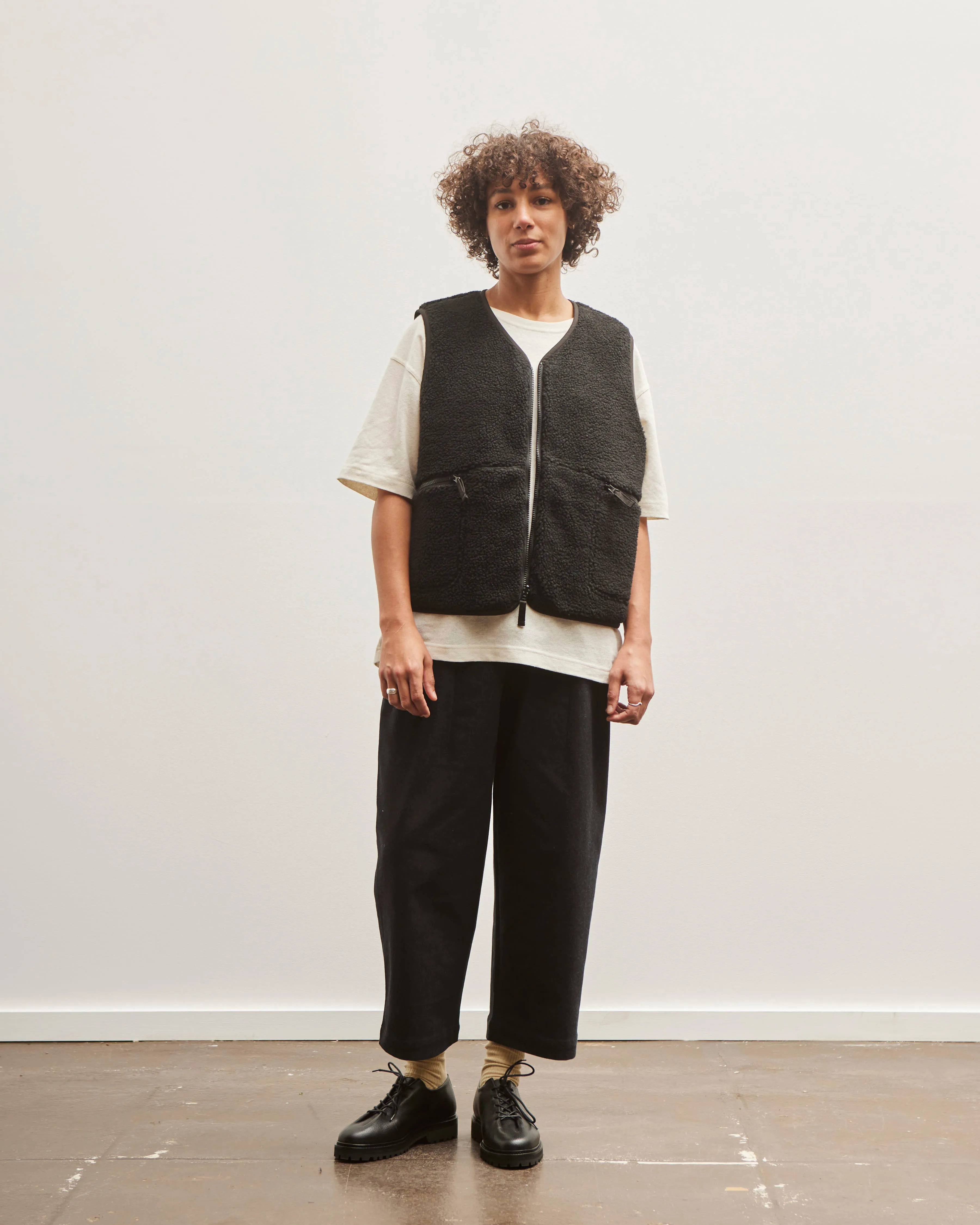7115 Pleated Trouser, Black Stripe Edition