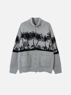 Aelfric Eden Coconut Tree Zip Up Cardigan