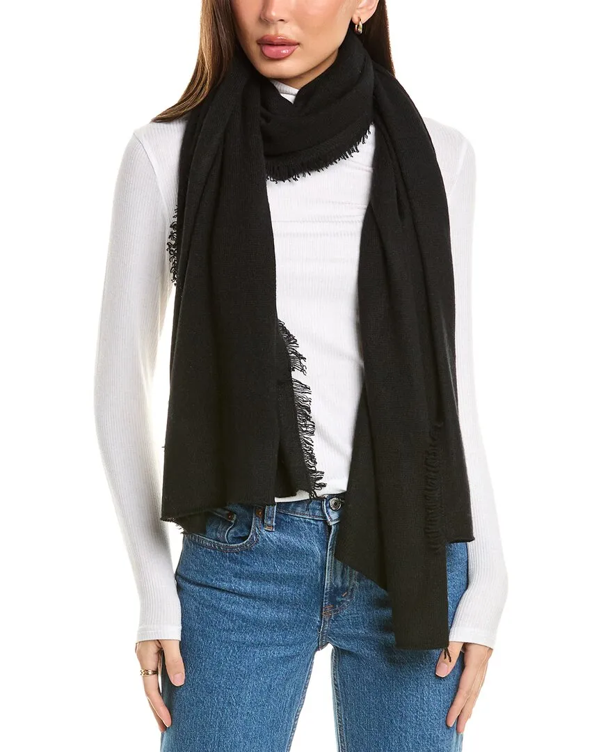 Amicale Cashmere Fringe Jersey Cashmere Travel Wrap
