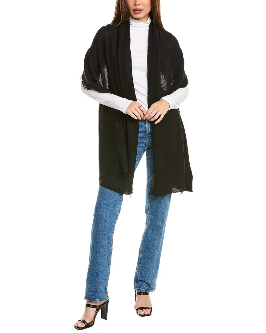 Amicale Cashmere Fringe Jersey Cashmere Travel Wrap