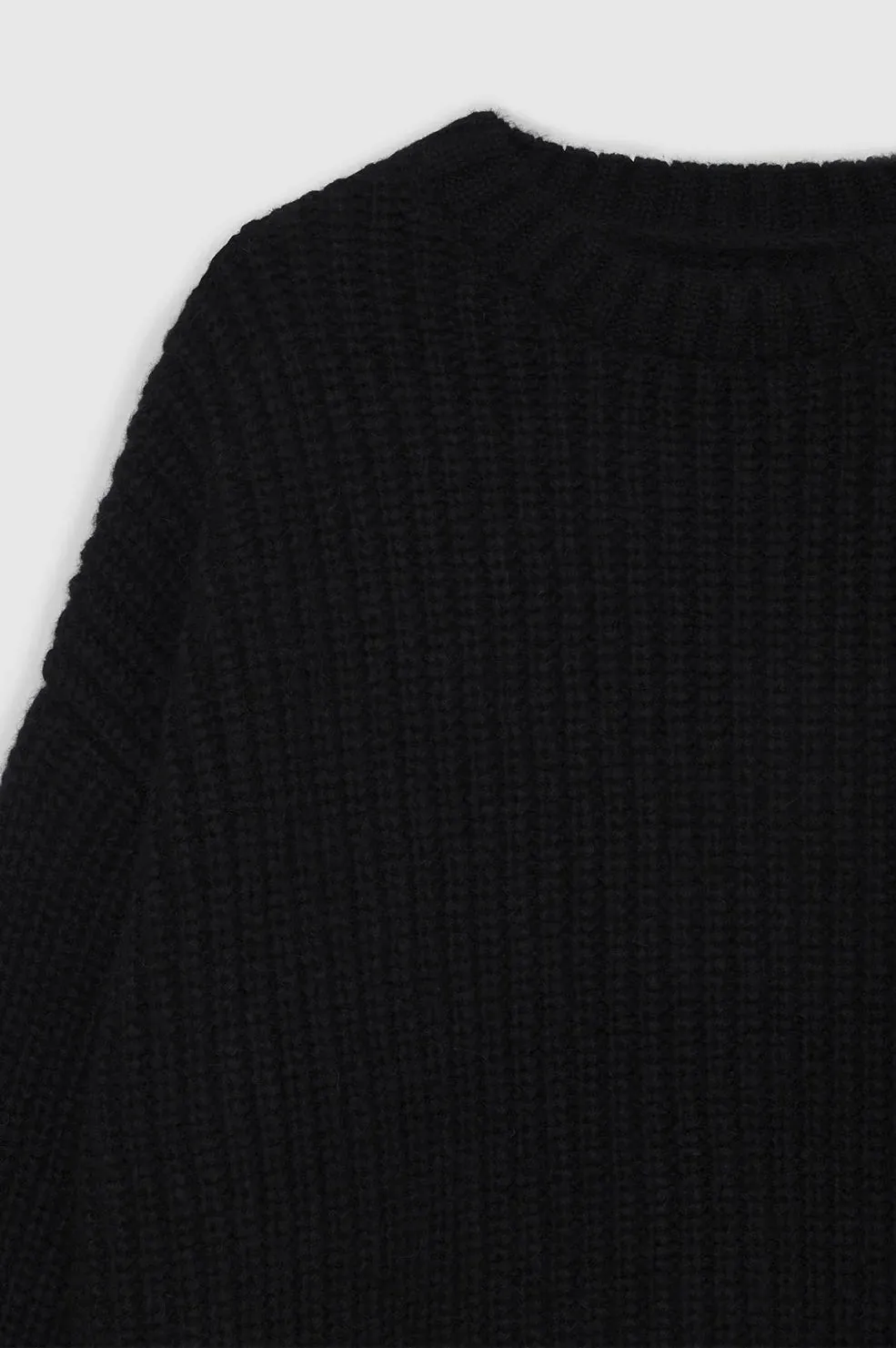 Anine Bing SYDNEY CREW SWEATER - BLACK