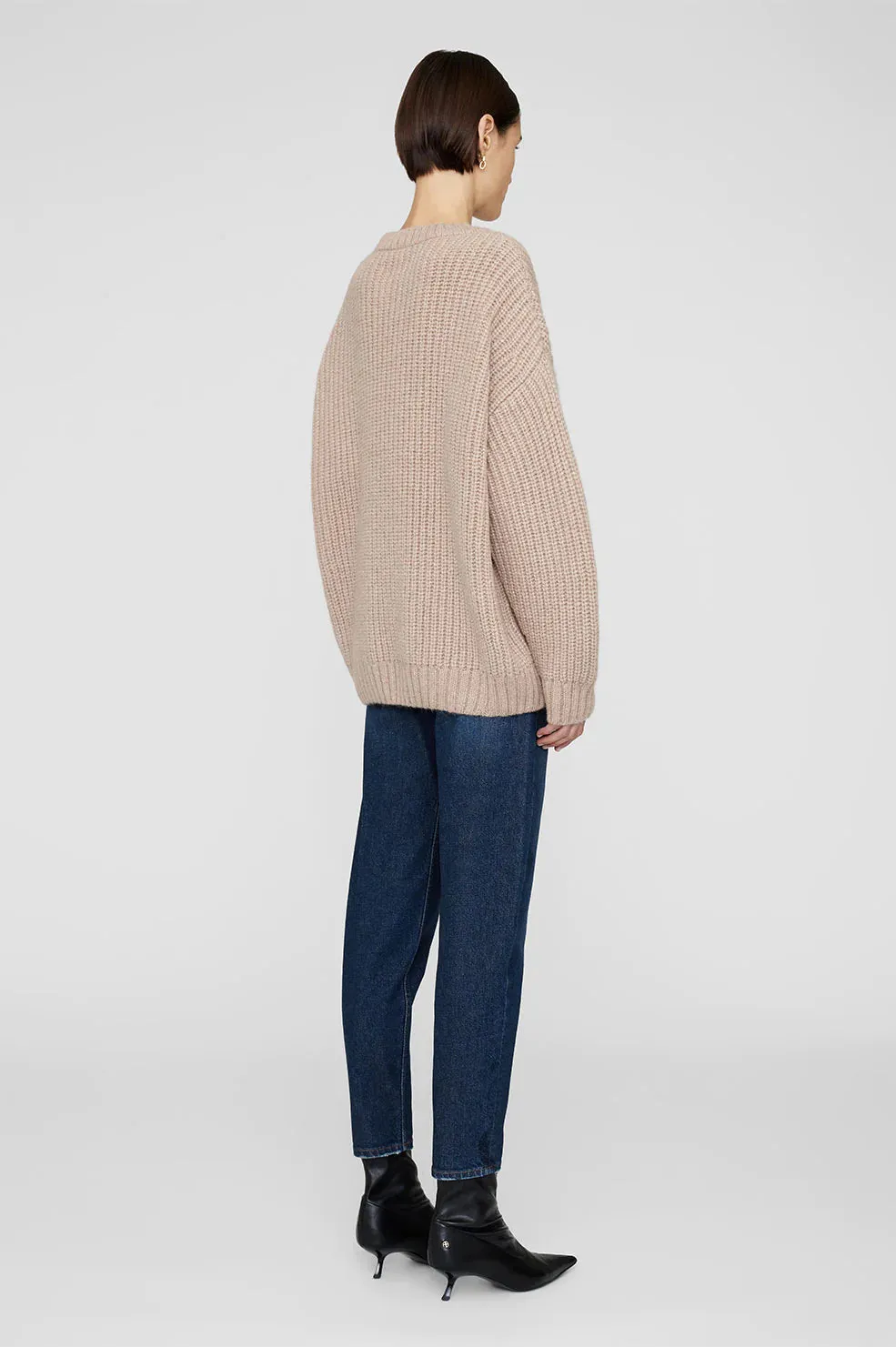 Anine Bing SYDNEY CREW SWEATER - CAMEL