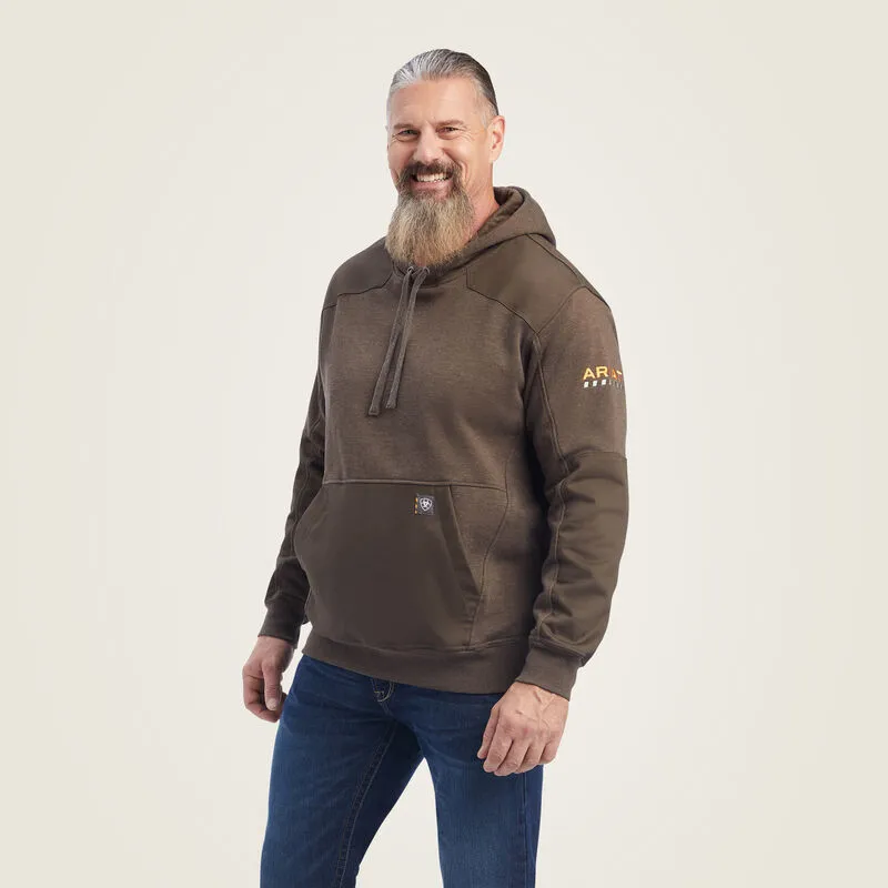 ARIAT REBAR MENS HOODIE WREN HEATHER