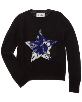 Autumn Cashmere Jacquard Tie-Dye Star Wool & Cashmere-Blend Sweater
