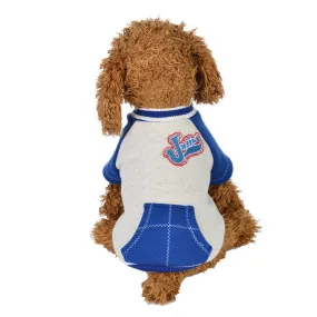 Baseball Sporty Outfit With Pocket Winter Small Dog Jacket