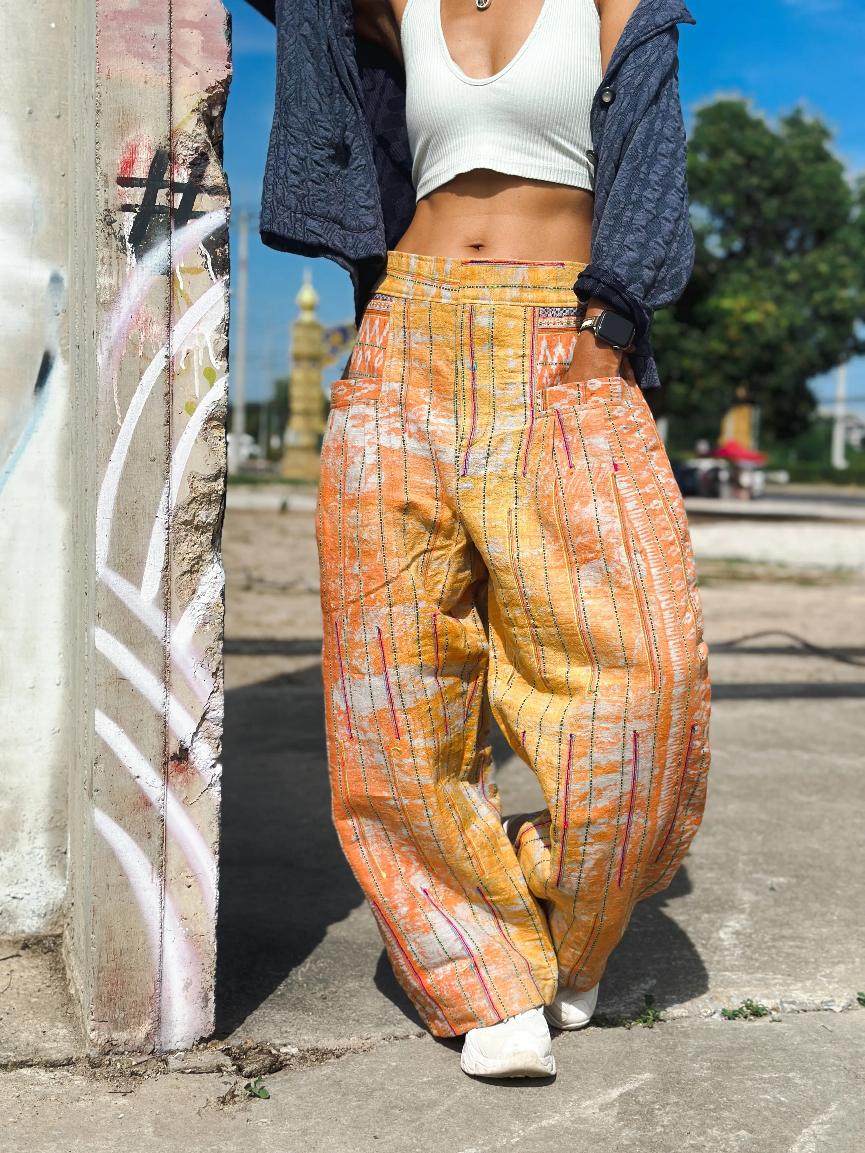 Batik hemp pants