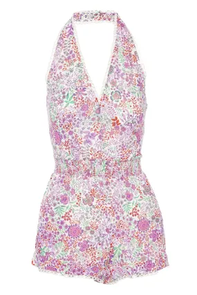 Beth White Lavender Nature Halter Romper