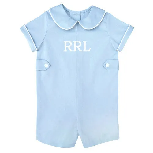 Blue Pique Jumpsuit
