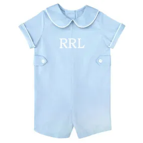 Blue Pique Jumpsuit