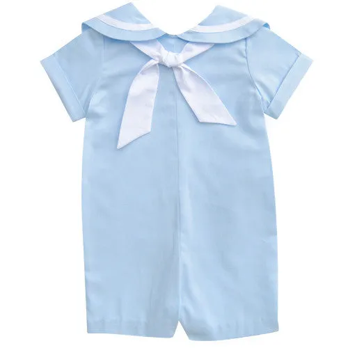 Blue Pique Nautical Jumpsuit