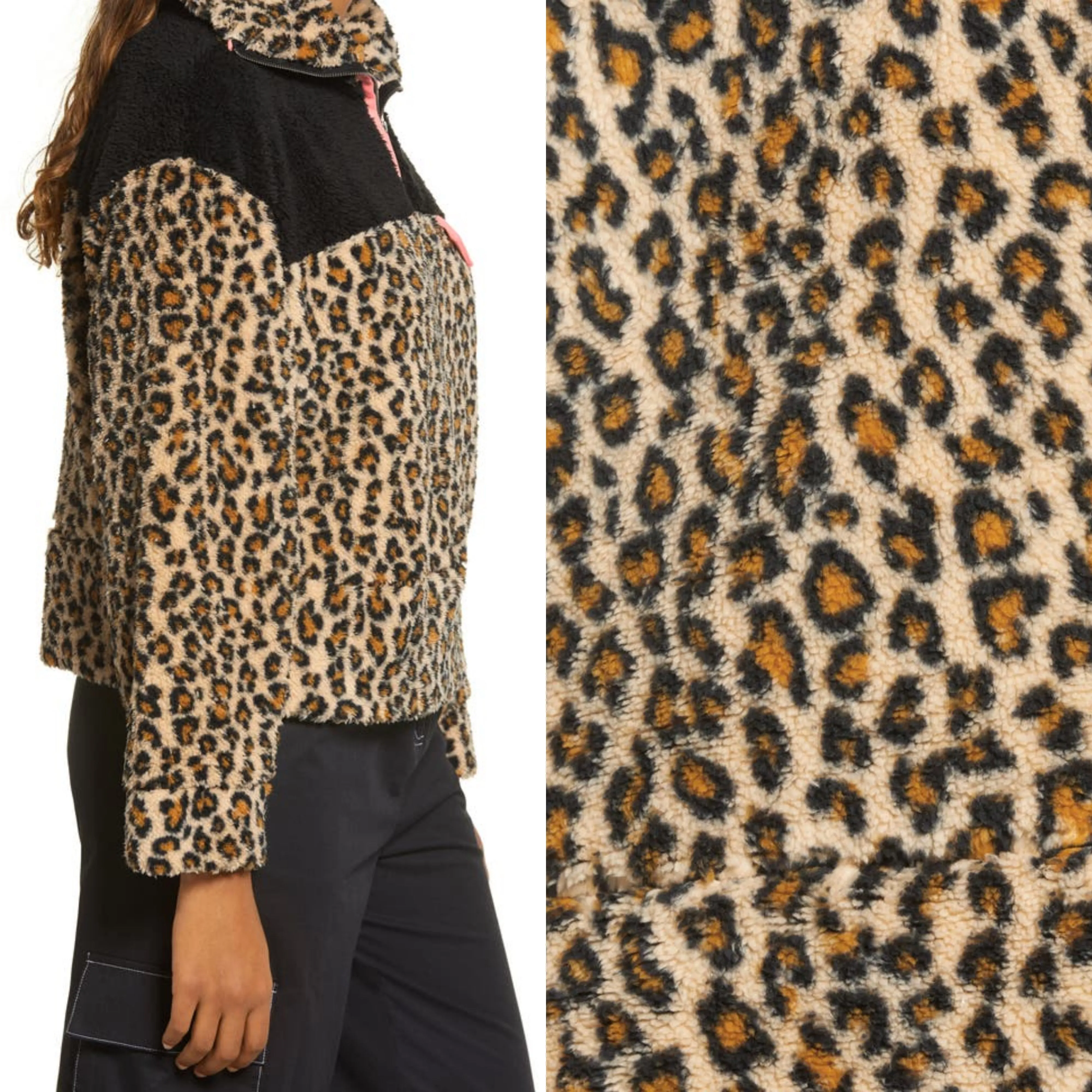 BP Leopard Sherpa Pullover