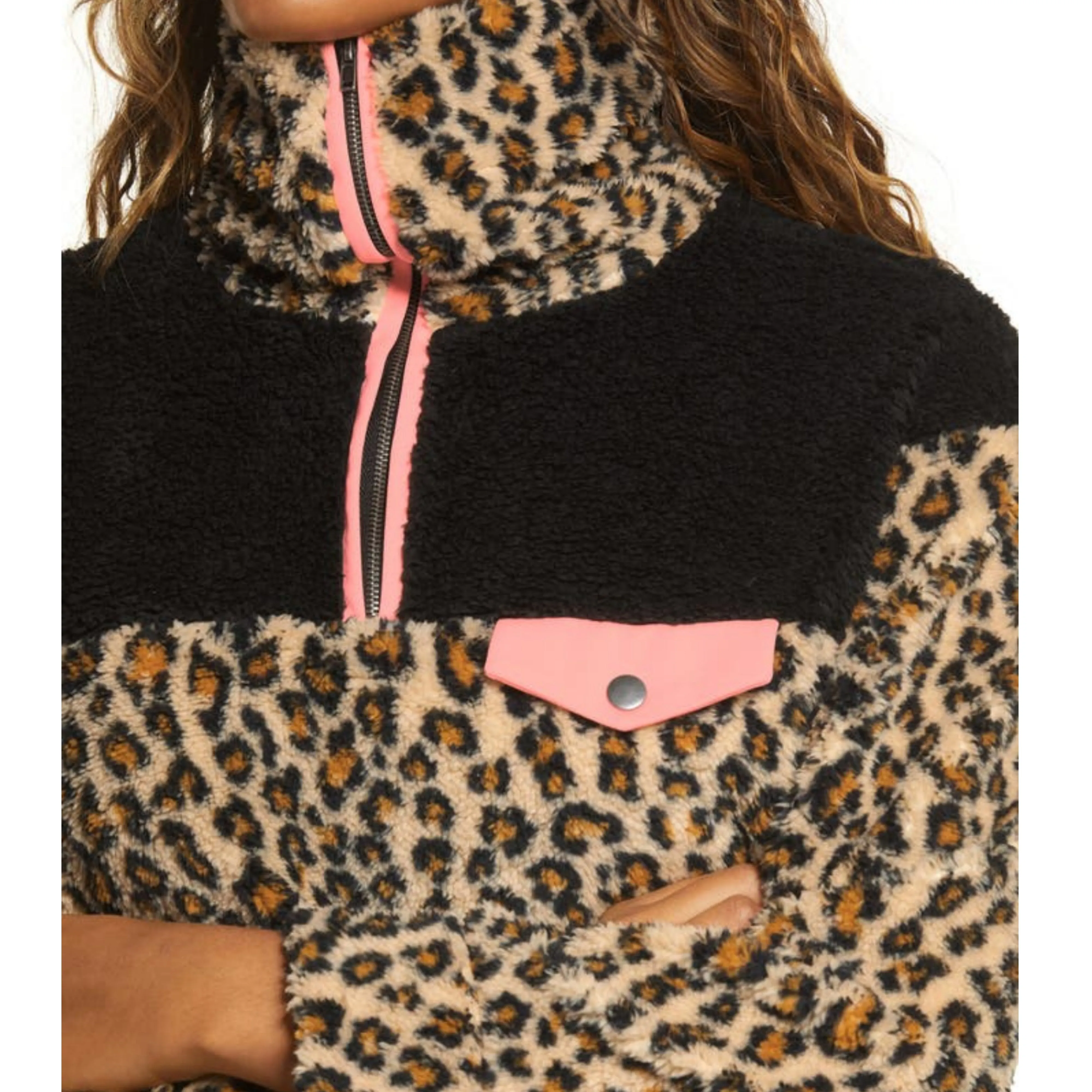 BP Leopard Sherpa Pullover