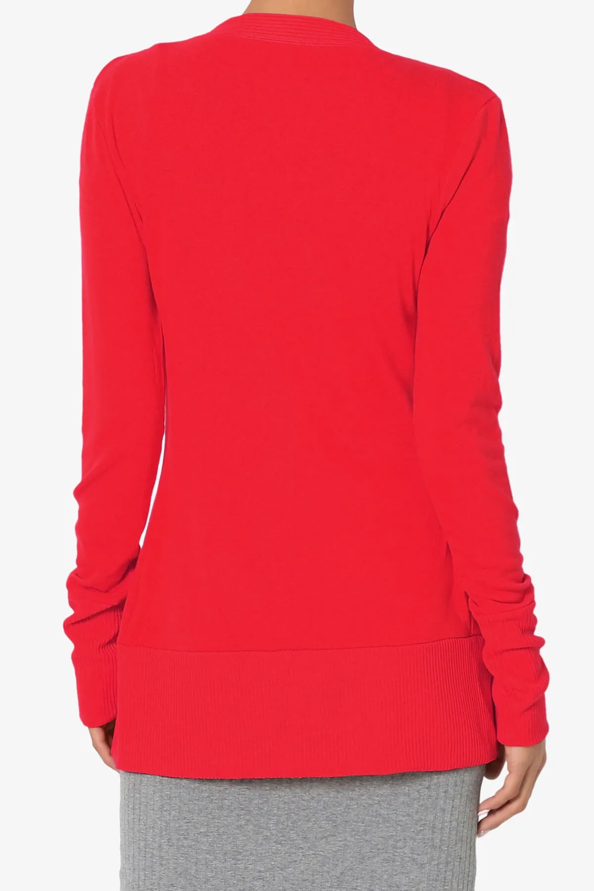 Braeden Snap Button V-Neck Cardigan PLUS