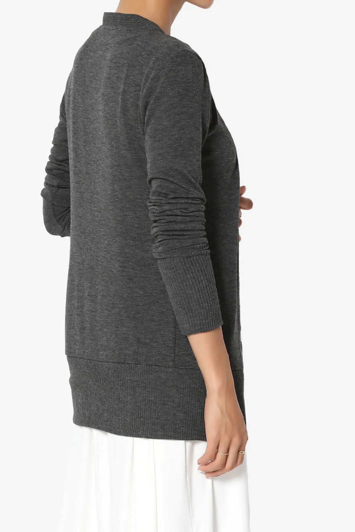 Braeden Snap Button V-Neck Cardigan PLUS