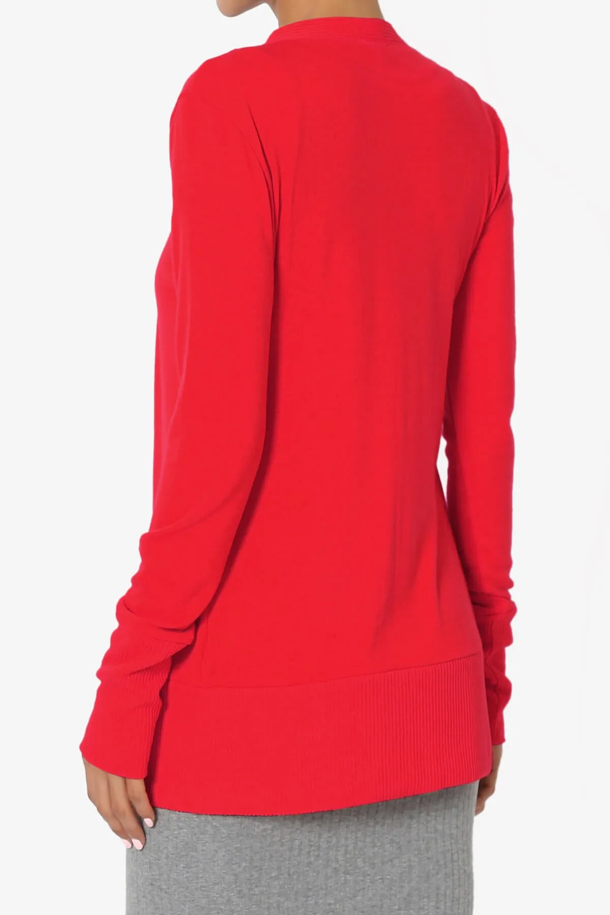 Braeden Snap Button V-Neck Cardigan PLUS