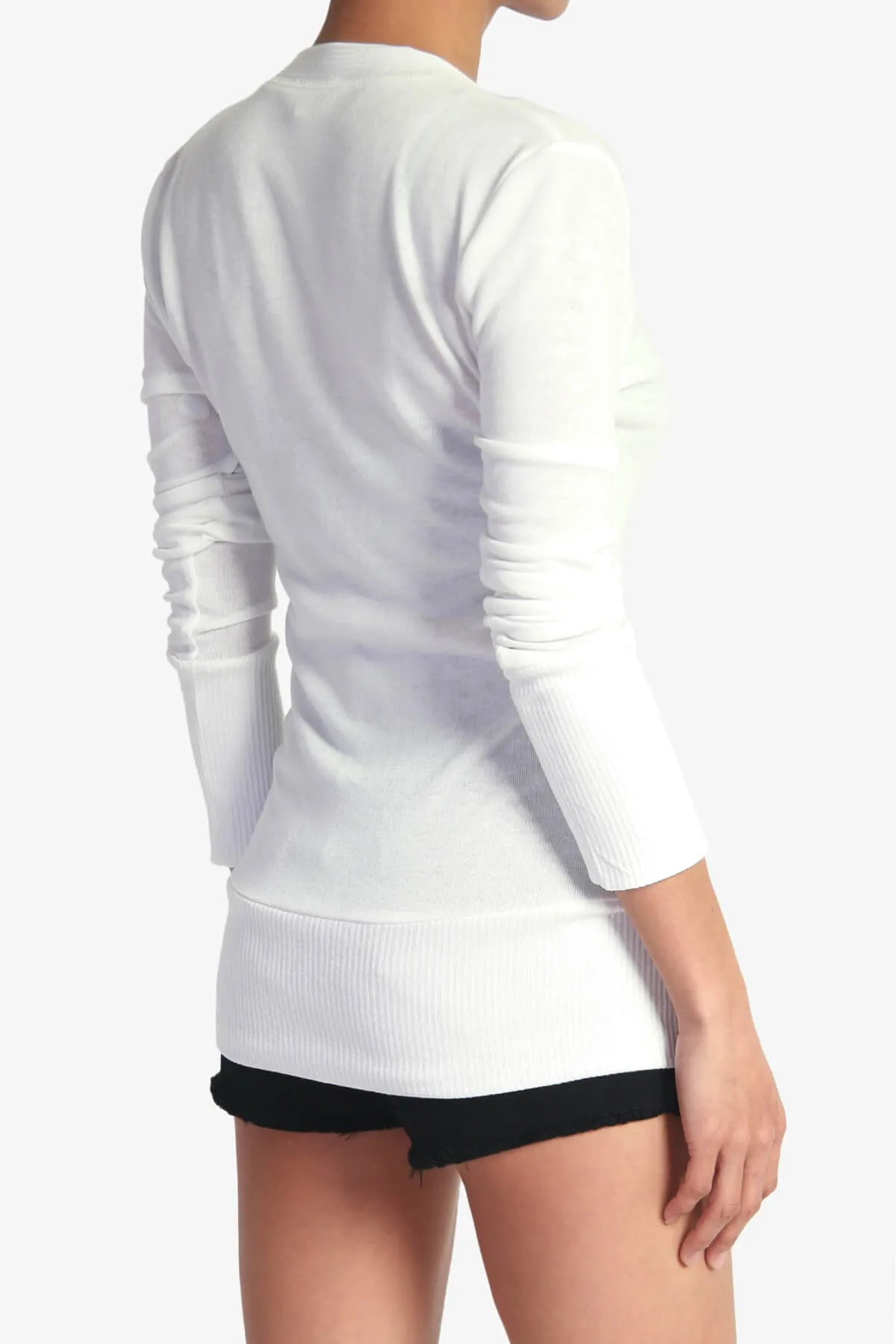 Braeden Snap Button V-Neck Cardigan PLUS
