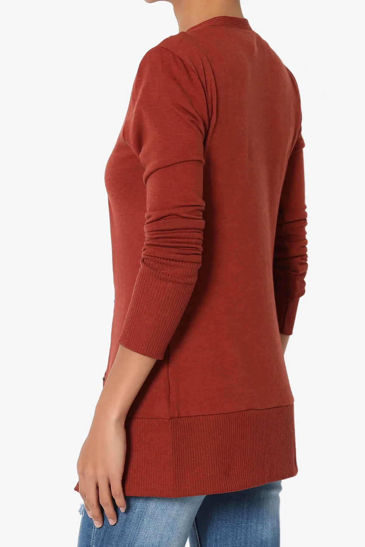 Braeden Snap Button V-Neck Cardigan PLUS