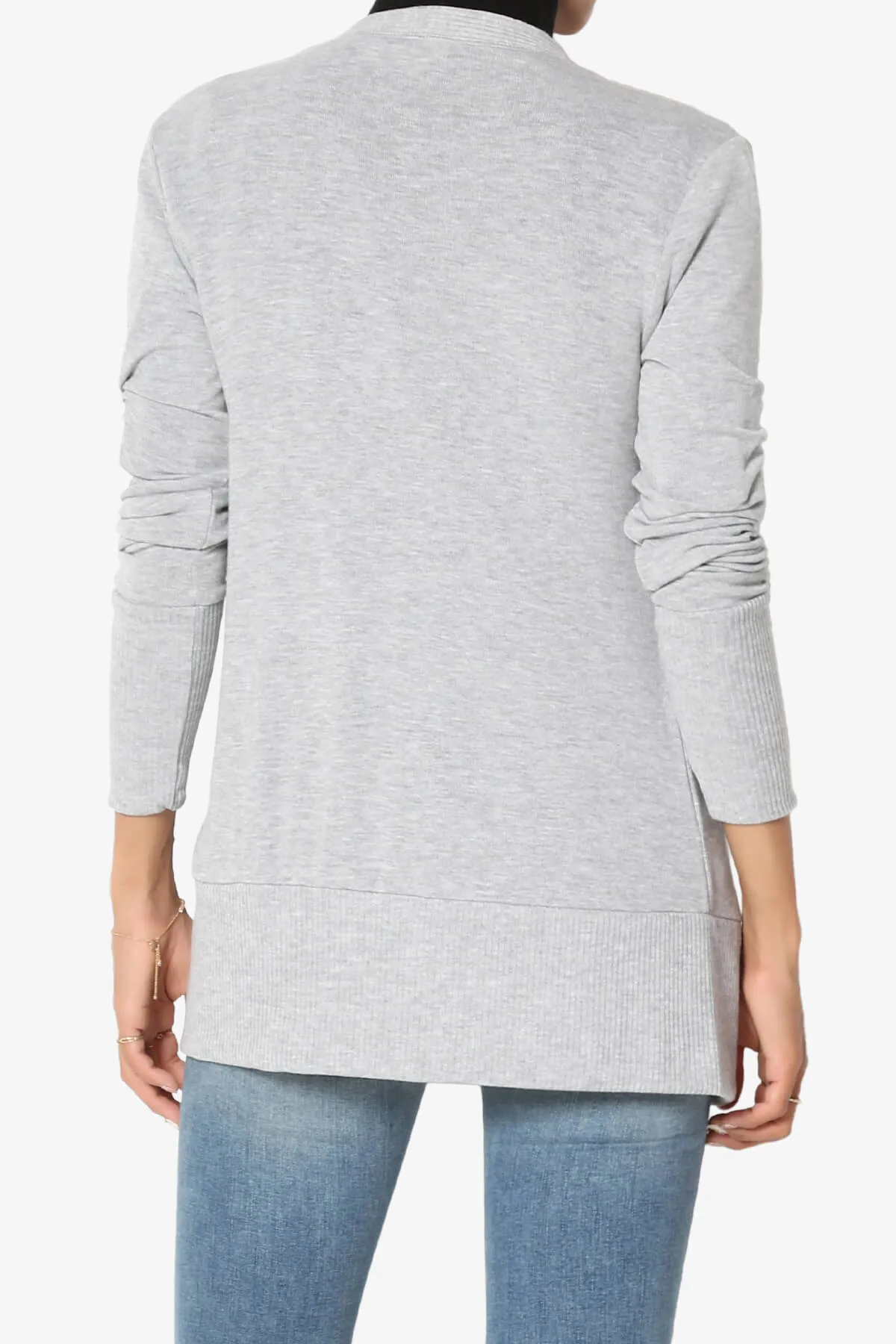 Braeden Snap Button V-Neck Cardigan PLUS