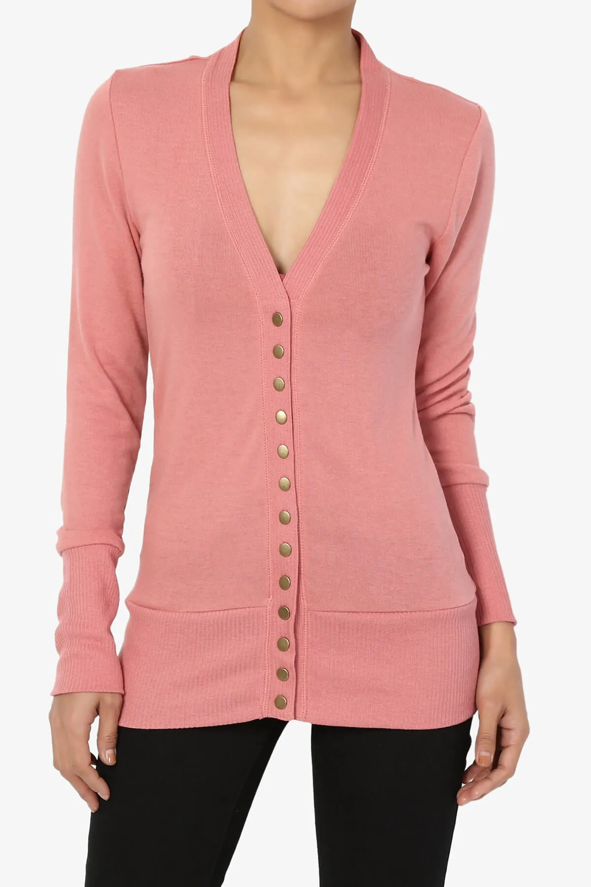 Braeden Snap Button V-Neck Cardigan