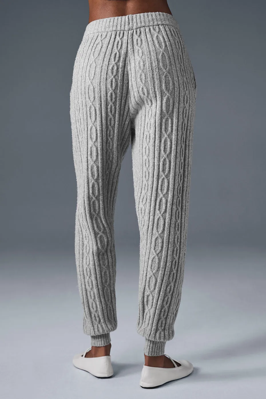 Cable Knit Winter Bliss Pant - Athletic Heather Grey