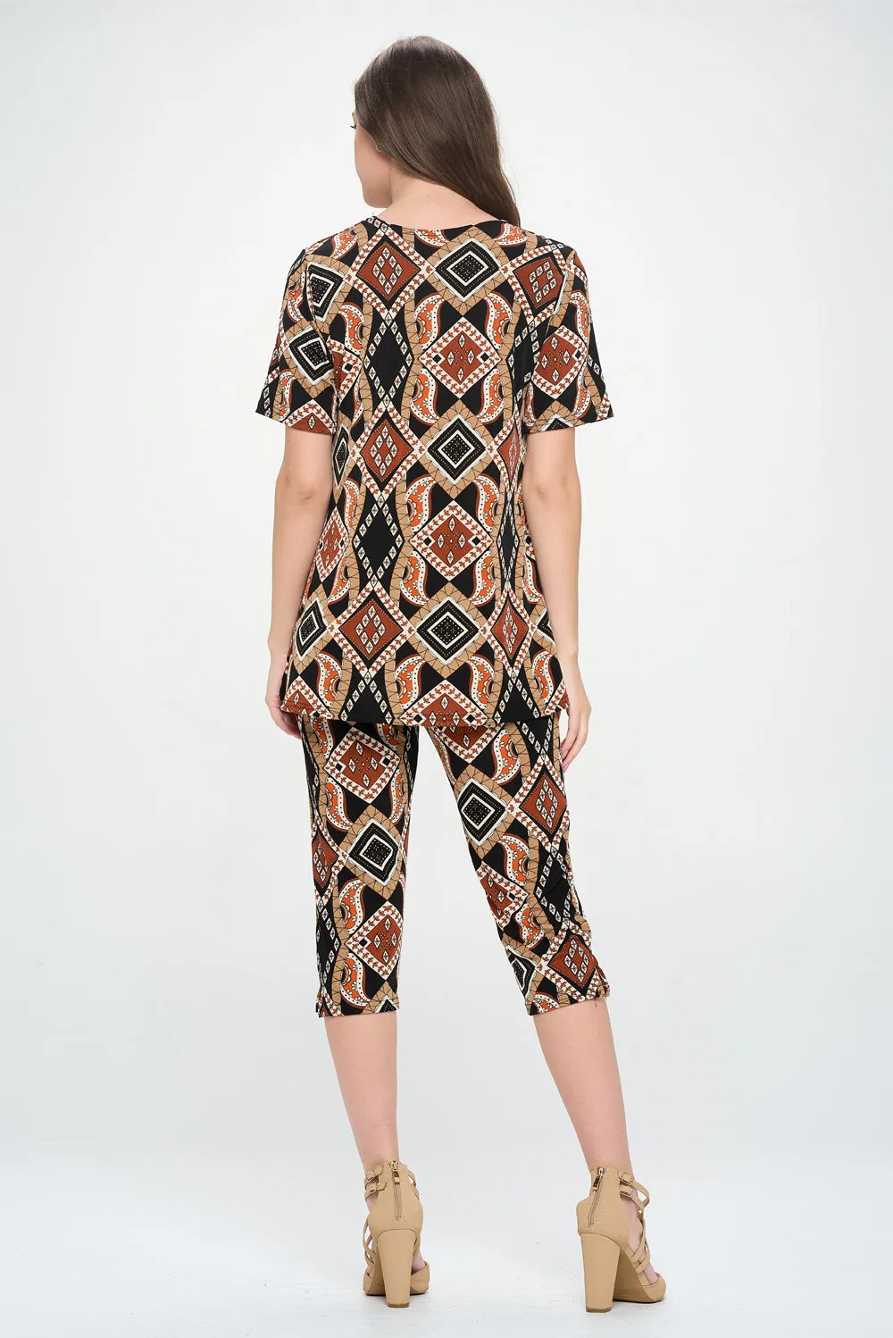 Capri Pant Set Short Sleeve - 9003BN-SRP1-W385