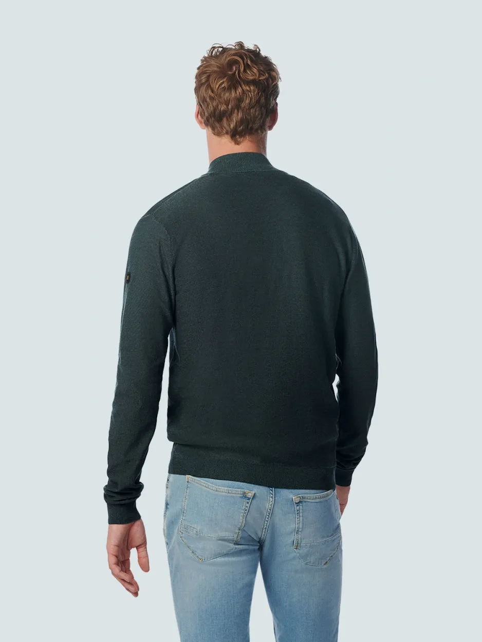 Cardigan 2 Coloured Jacquard | Steel