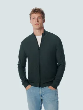 Cardigan 2 Coloured Jacquard | Steel