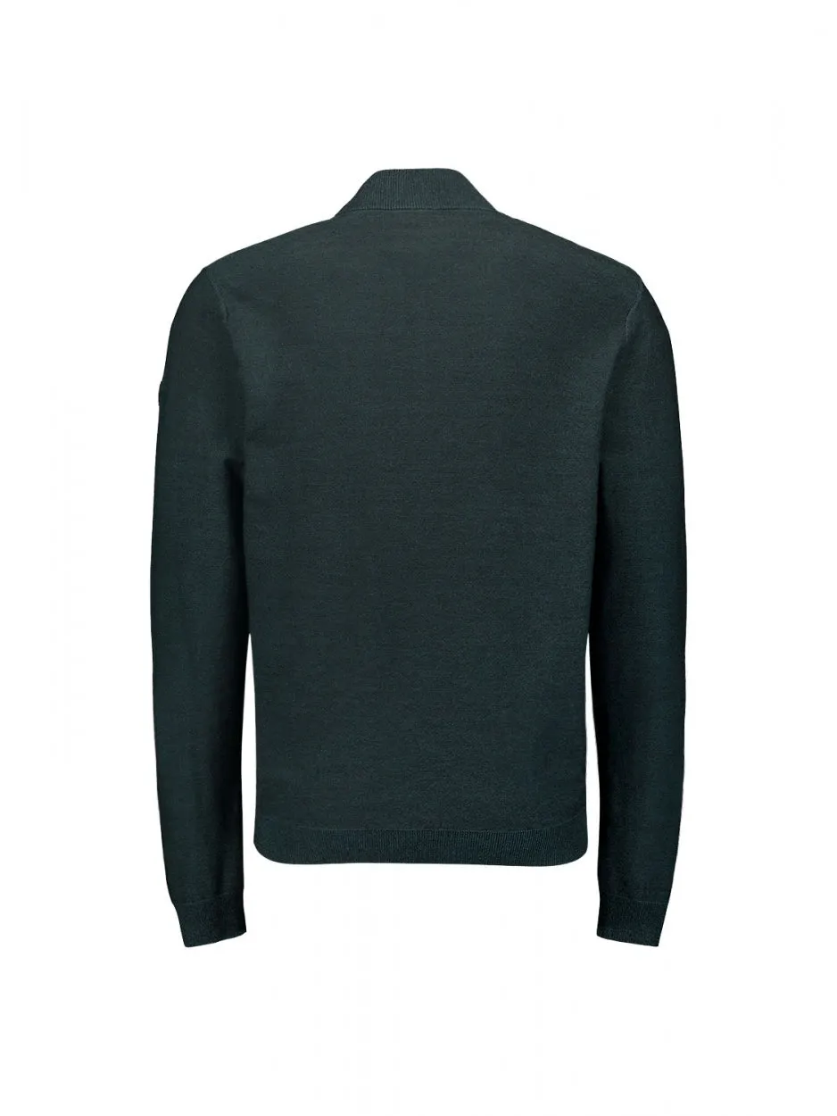 Cardigan 2 Coloured Jacquard | Steel