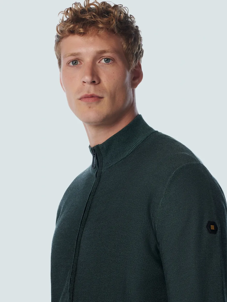 Cardigan 2 Coloured Jacquard | Steel
