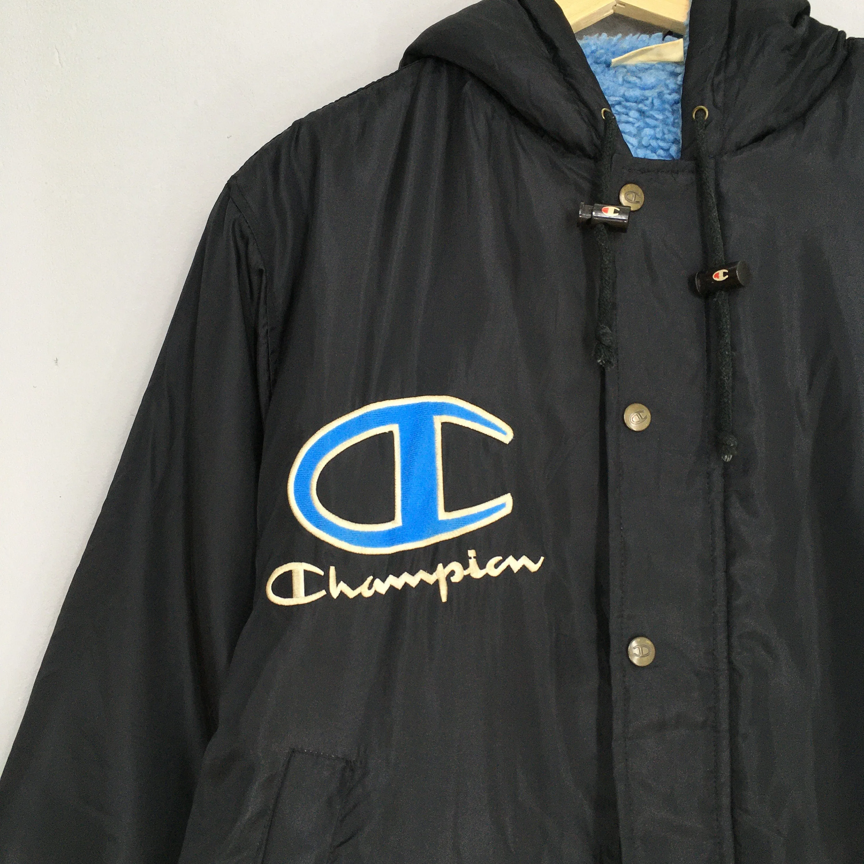 Champion Sherpa Parka Hoodie Jacket Medium