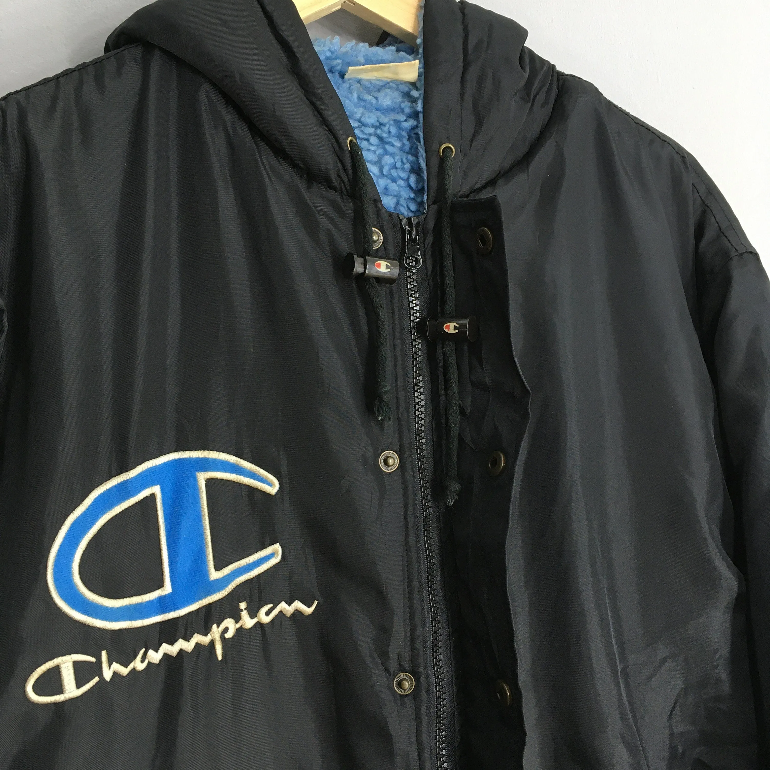 Champion Sherpa Parka Hoodie Jacket Medium