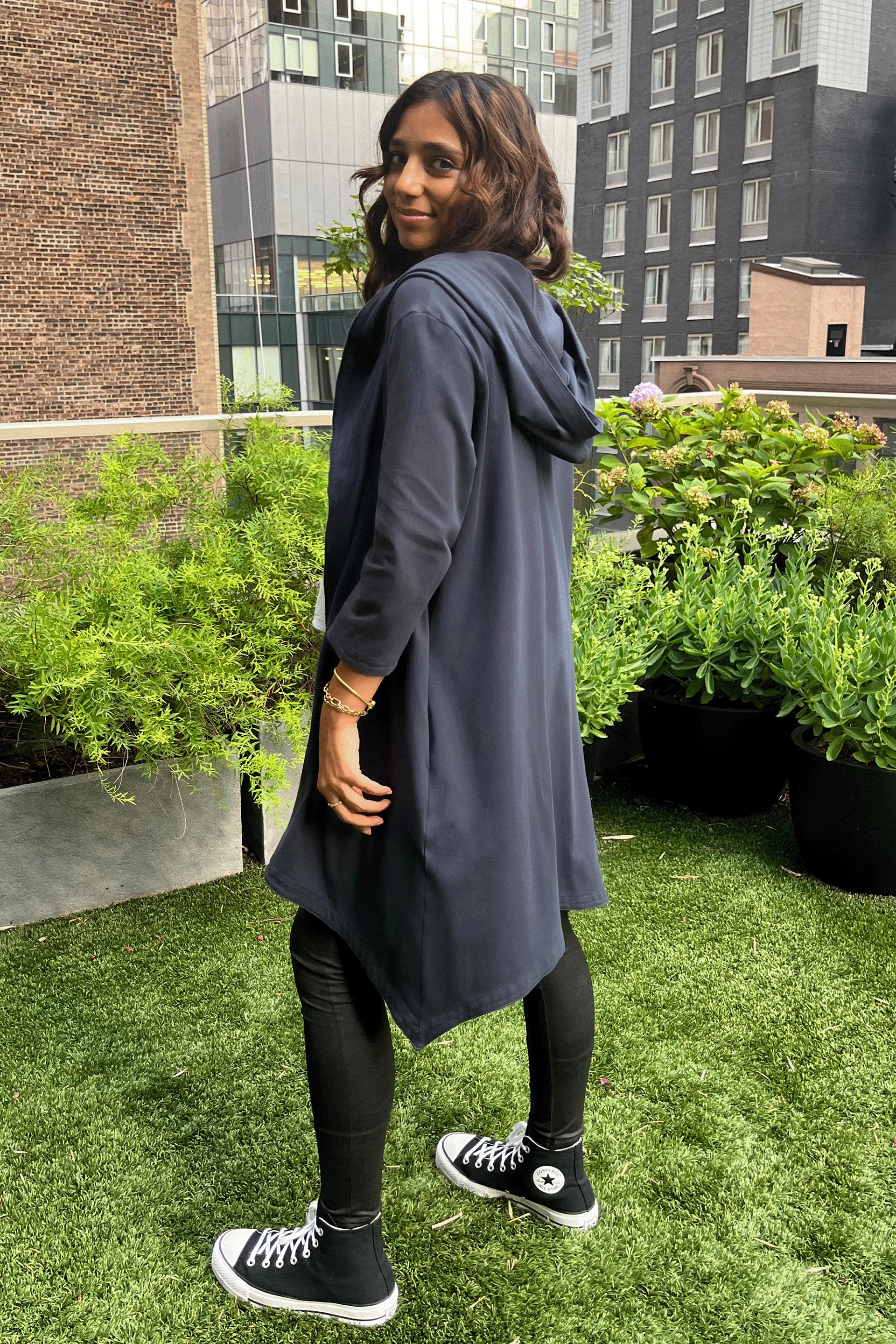 Charisma, The Refined Unisex Cardigan in Navy Blue