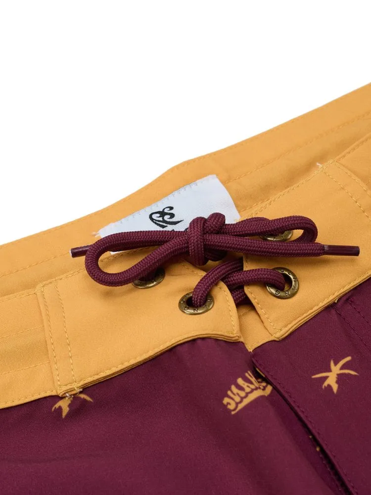 CHILLHANG Rose Red Surf Iconic Men's Shorts