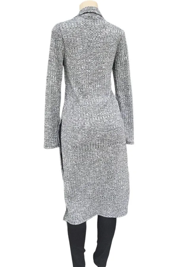 Collar Long Sleeve Duster Cardigan
