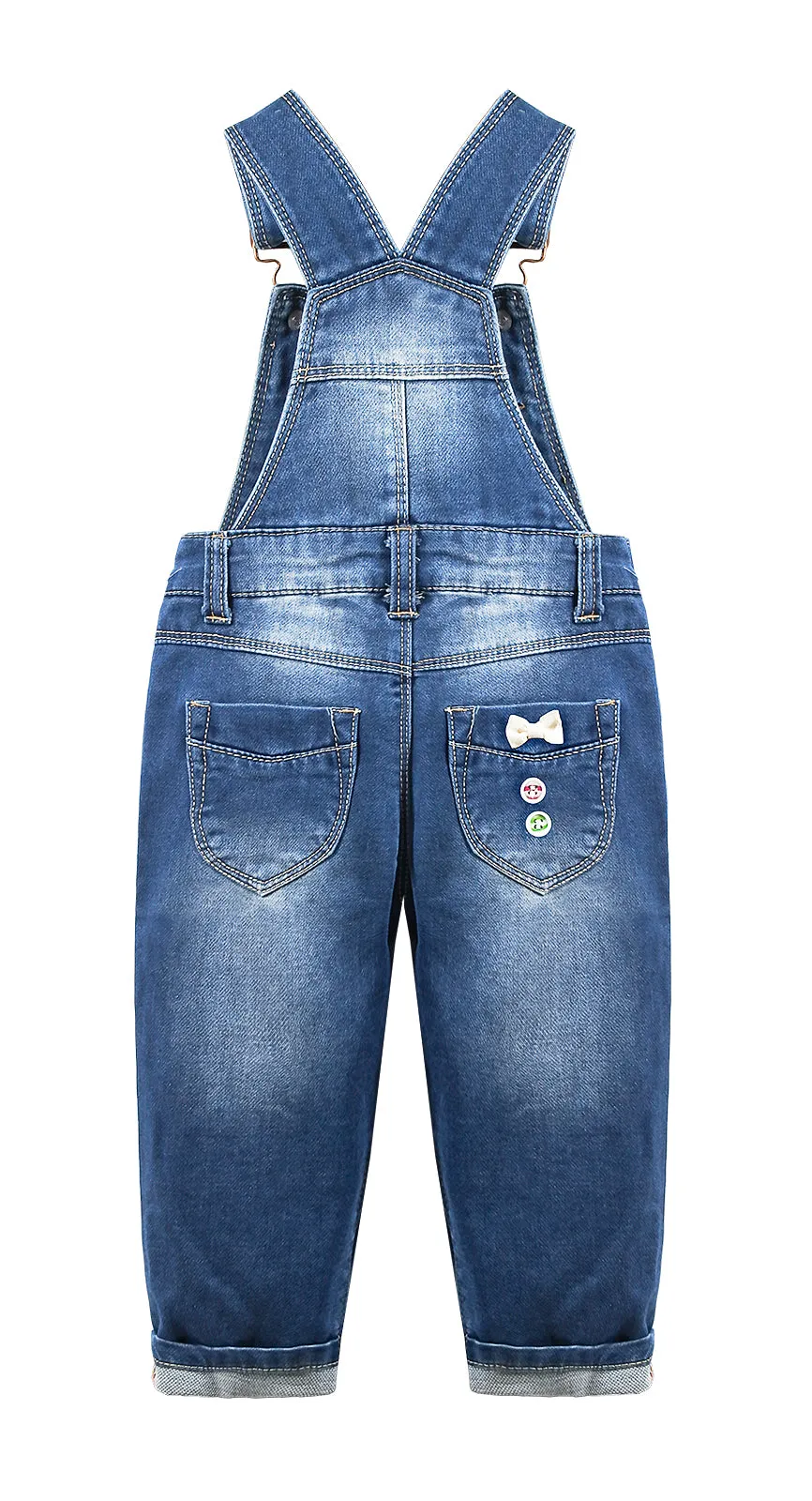 Cute Baby Denim Overalls Embroidered Jumpsuit