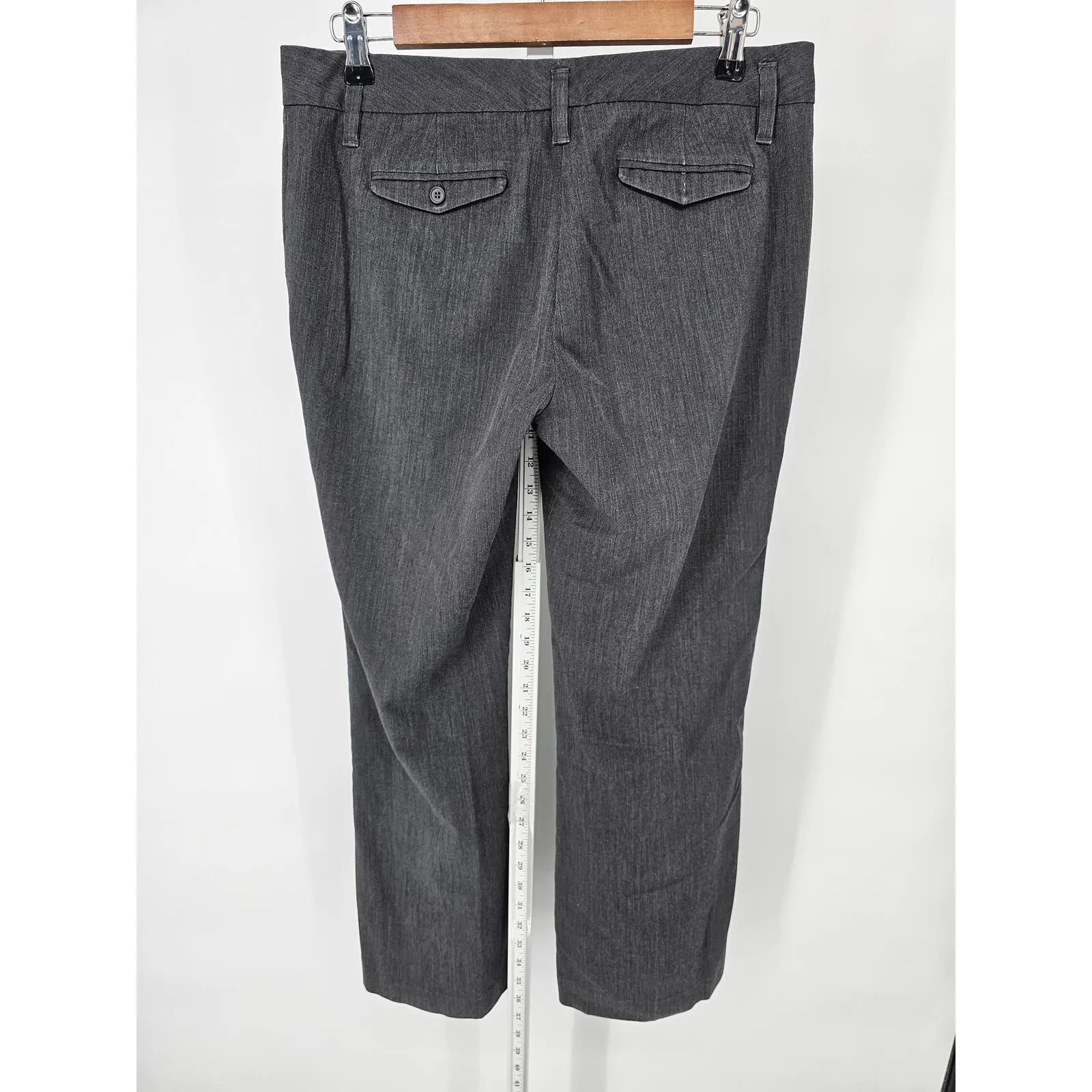 Daisy Fuentes Womens Sz 4P Petite Bootcut Dress Pants Solid Gray