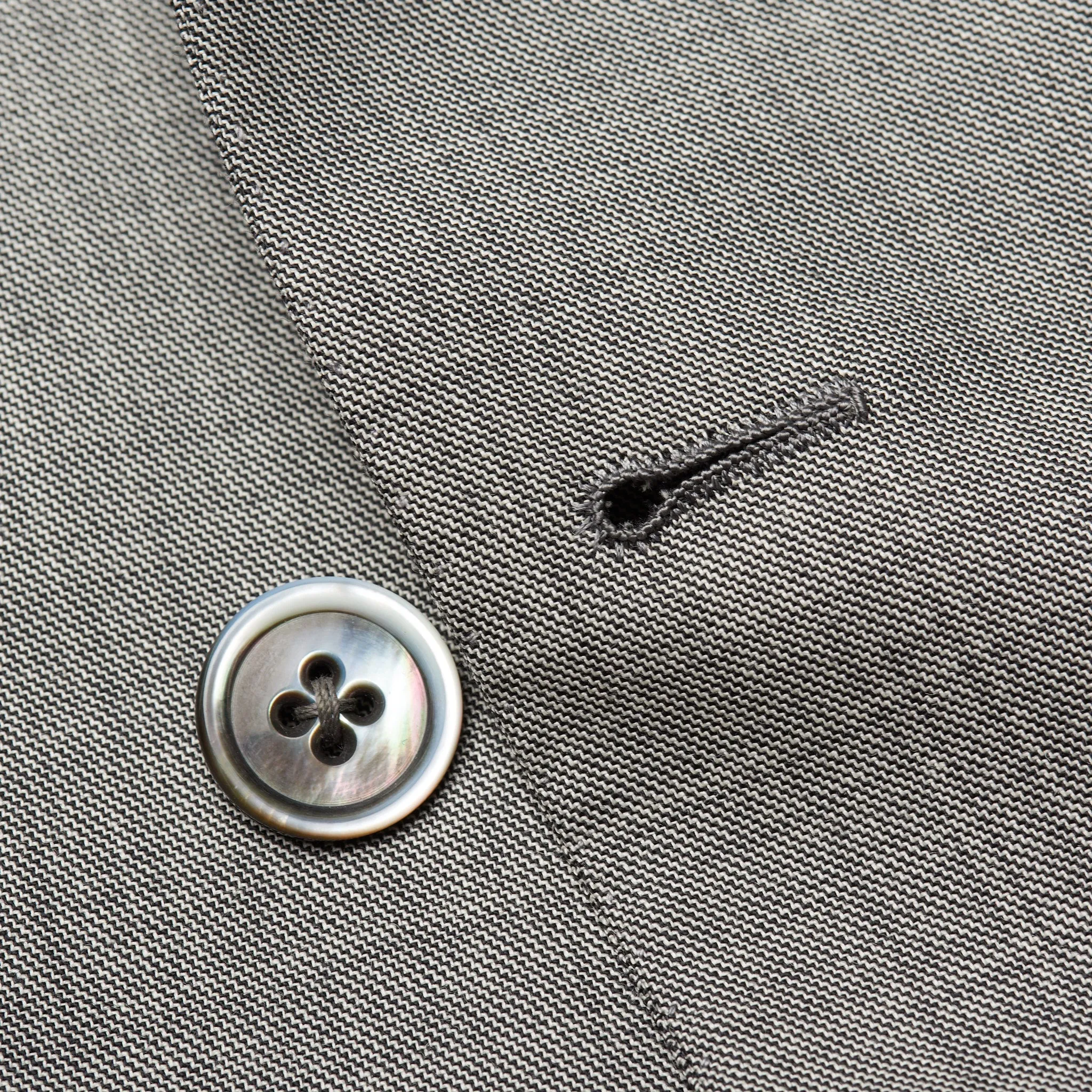 D'AVENZA Handmade Gray Wool Double Breasted Suit EU 52 NEW US 42