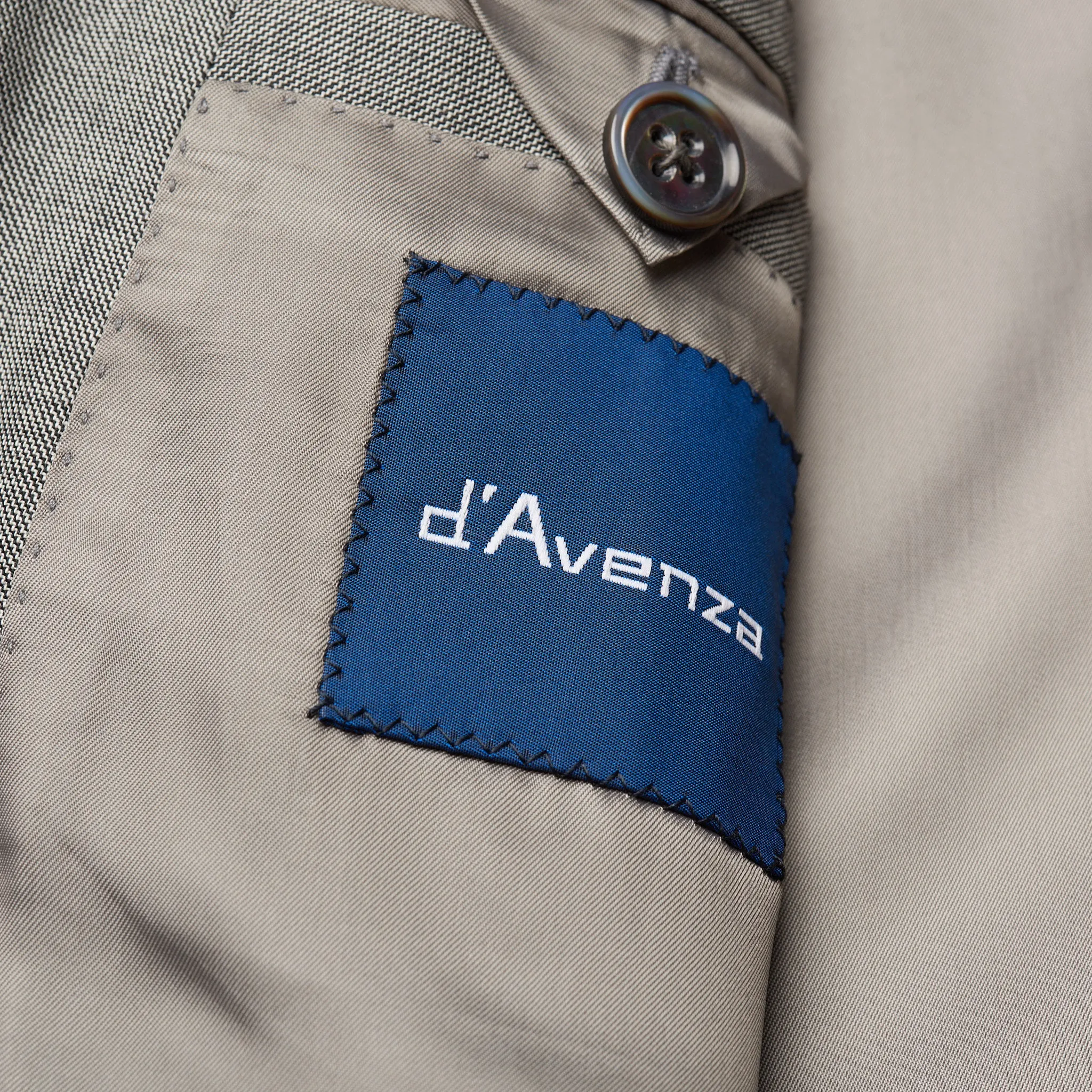 D'AVENZA Handmade Gray Wool Double Breasted Suit EU 52 NEW US 42