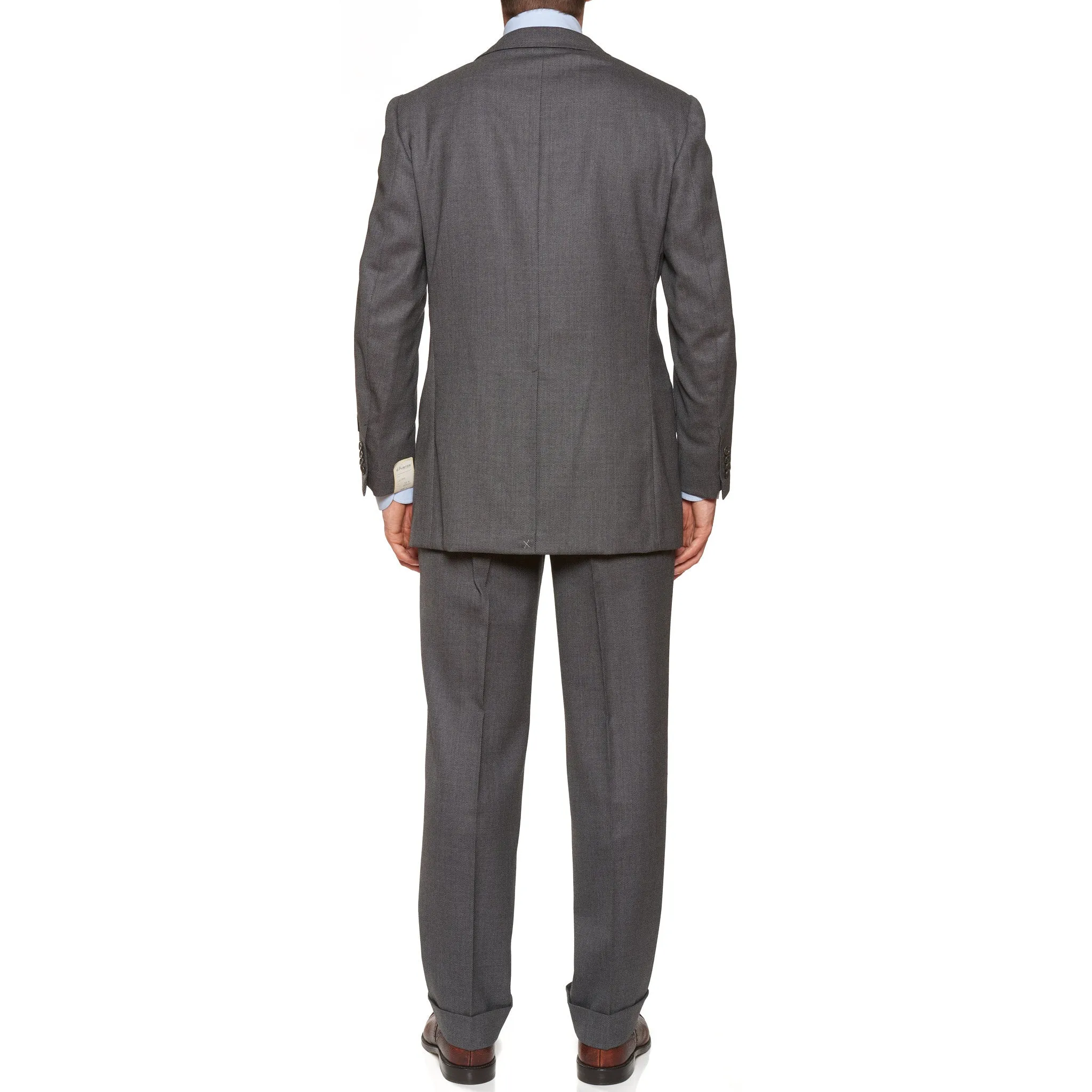 D'AVENZA Roma Handmade Gray Wool Unconstructed Suit EU 50 NEW US 40