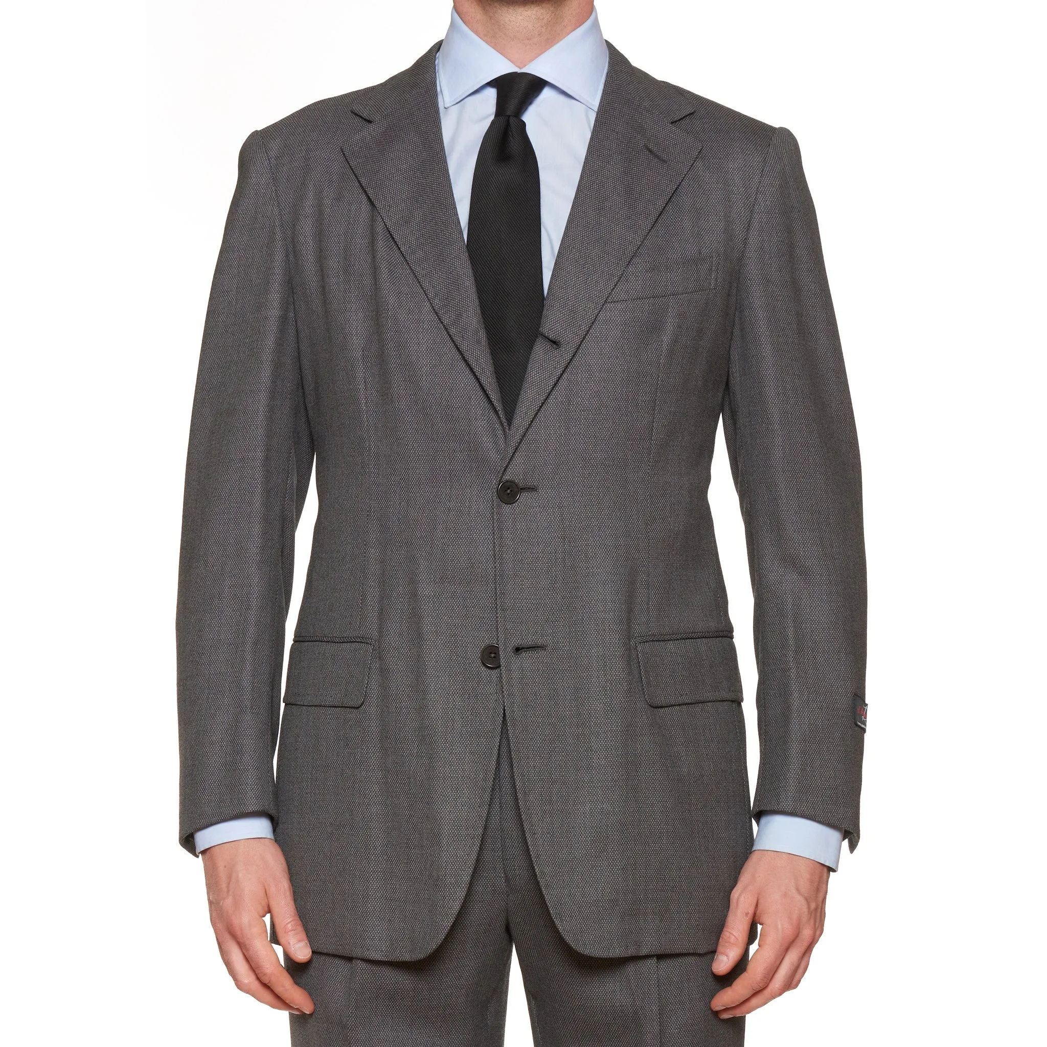 D'AVENZA Roma Handmade Gray Wool Unconstructed Suit EU 50 NEW US 40