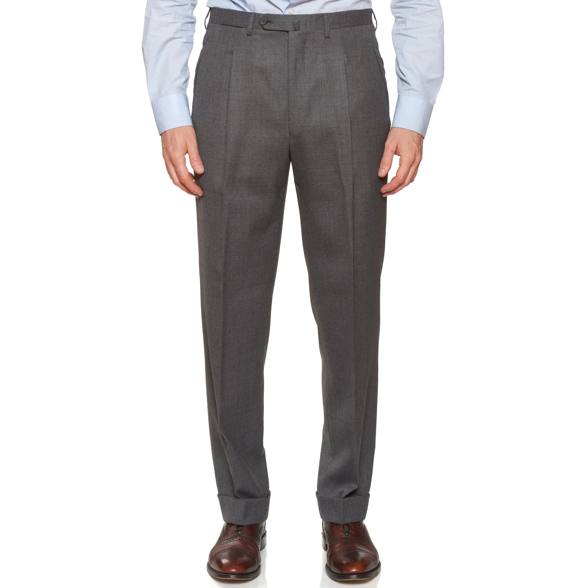 D'AVENZA Roma Handmade Gray Wool Unconstructed Suit EU 50 NEW US 40