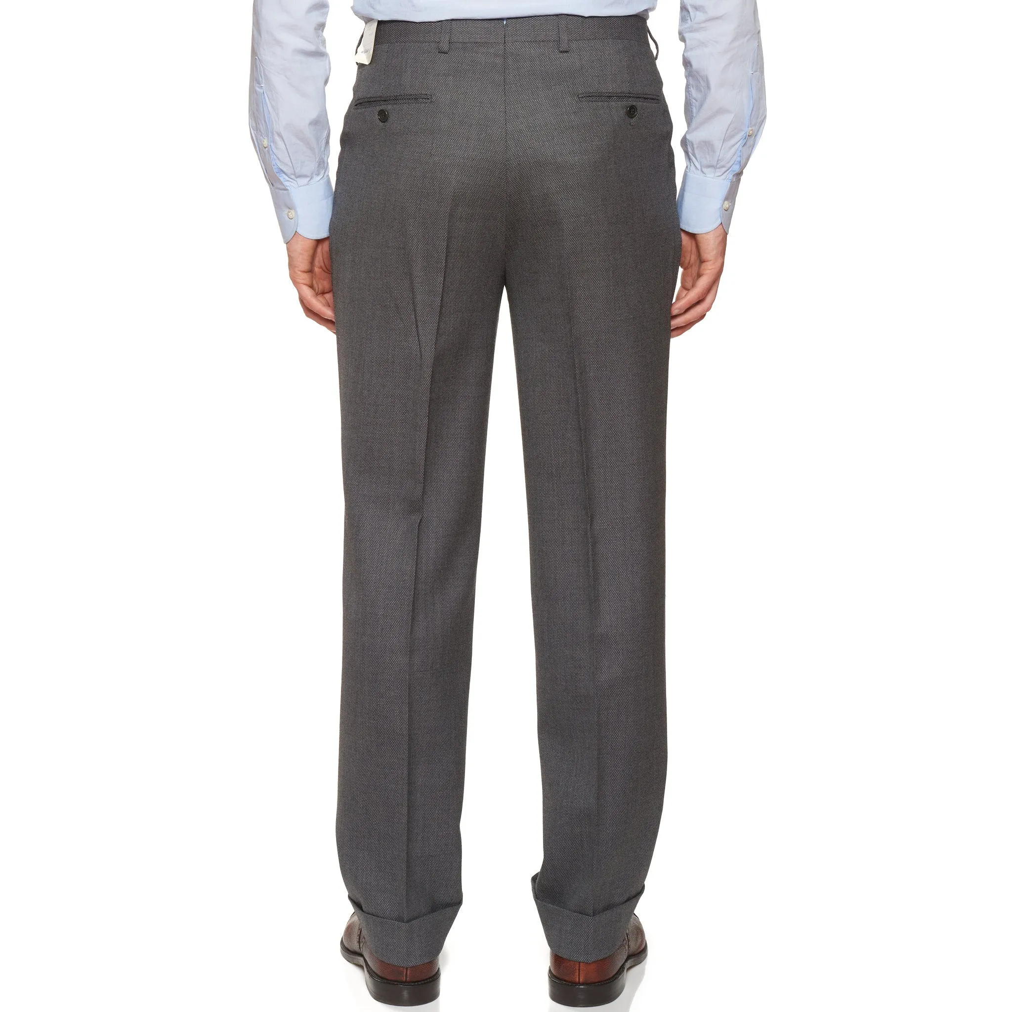 D'AVENZA Roma Handmade Gray Wool Unconstructed Suit EU 50 NEW US 40