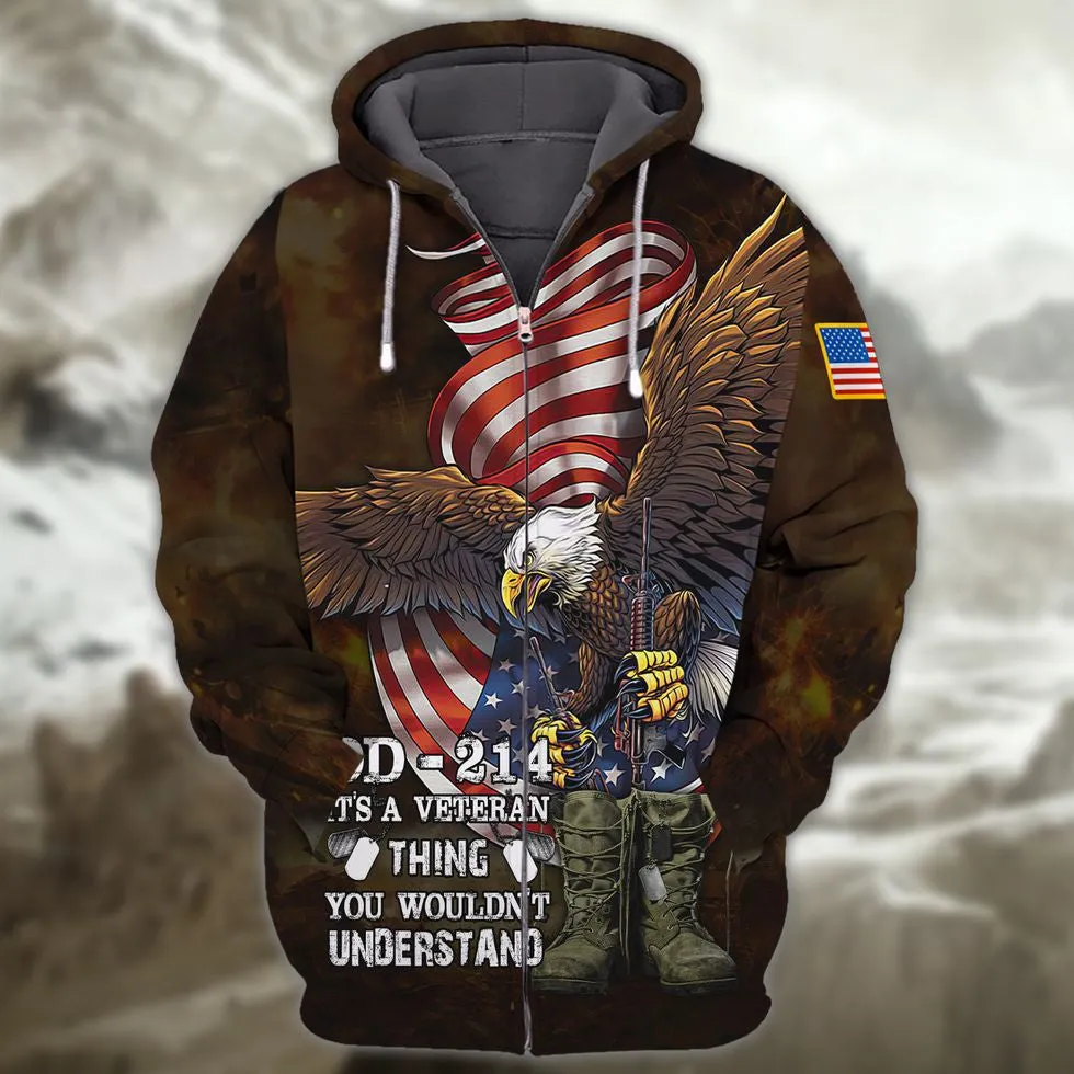 Dd-214 Veteran 3D Shirts For Men Women, Us Veteran Sweatshirt