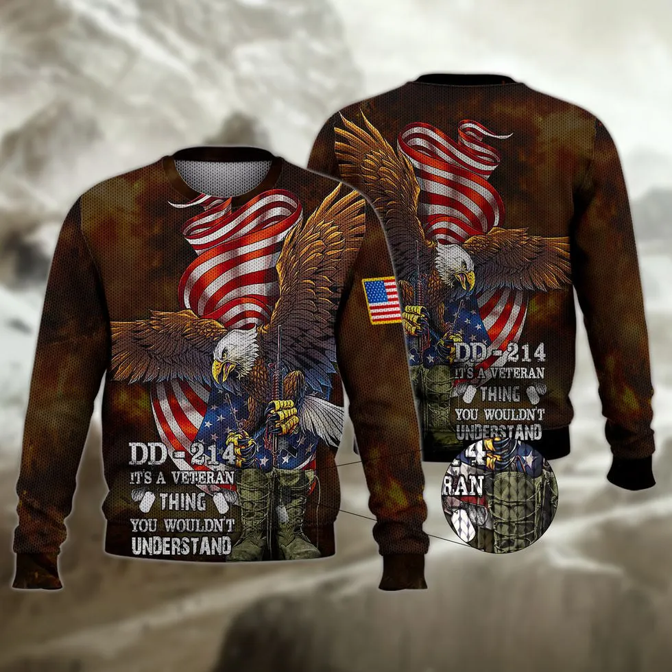 Dd-214 Veteran 3D Shirts For Men Women, Us Veteran Sweatshirt