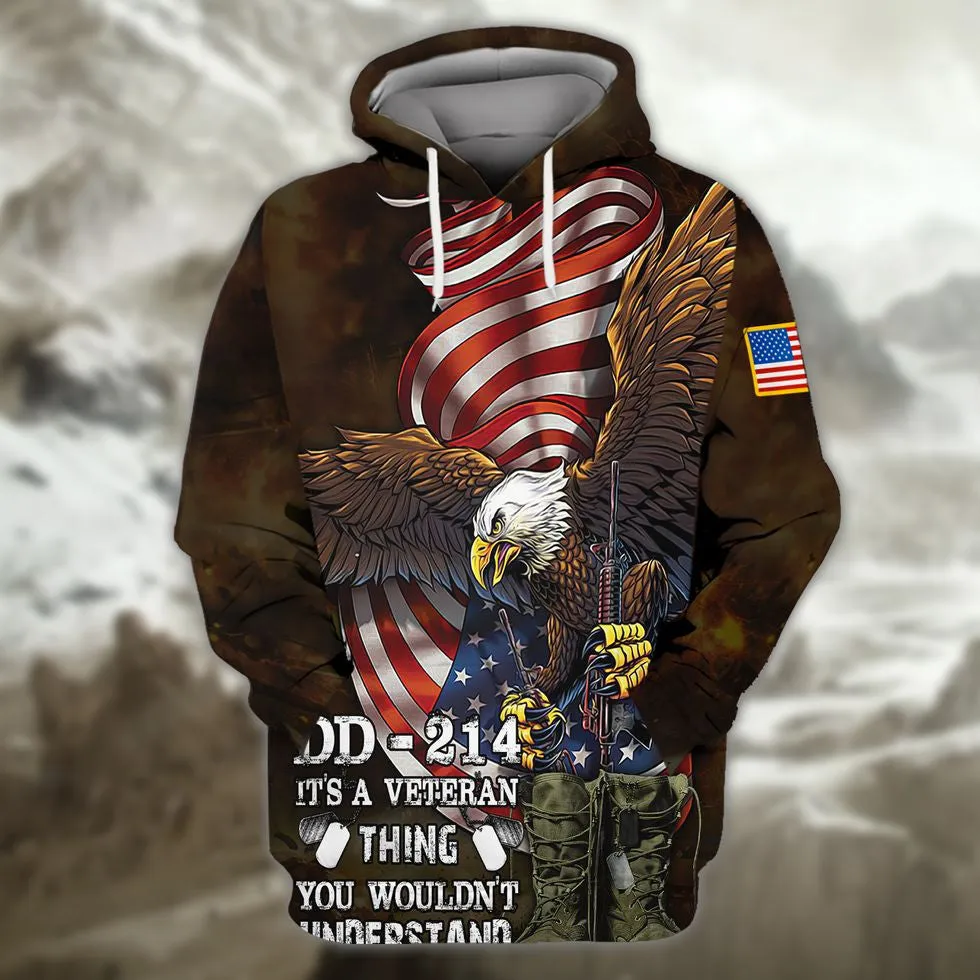 Dd-214 Veteran 3D Shirts For Men Women, Us Veteran Sweatshirt
