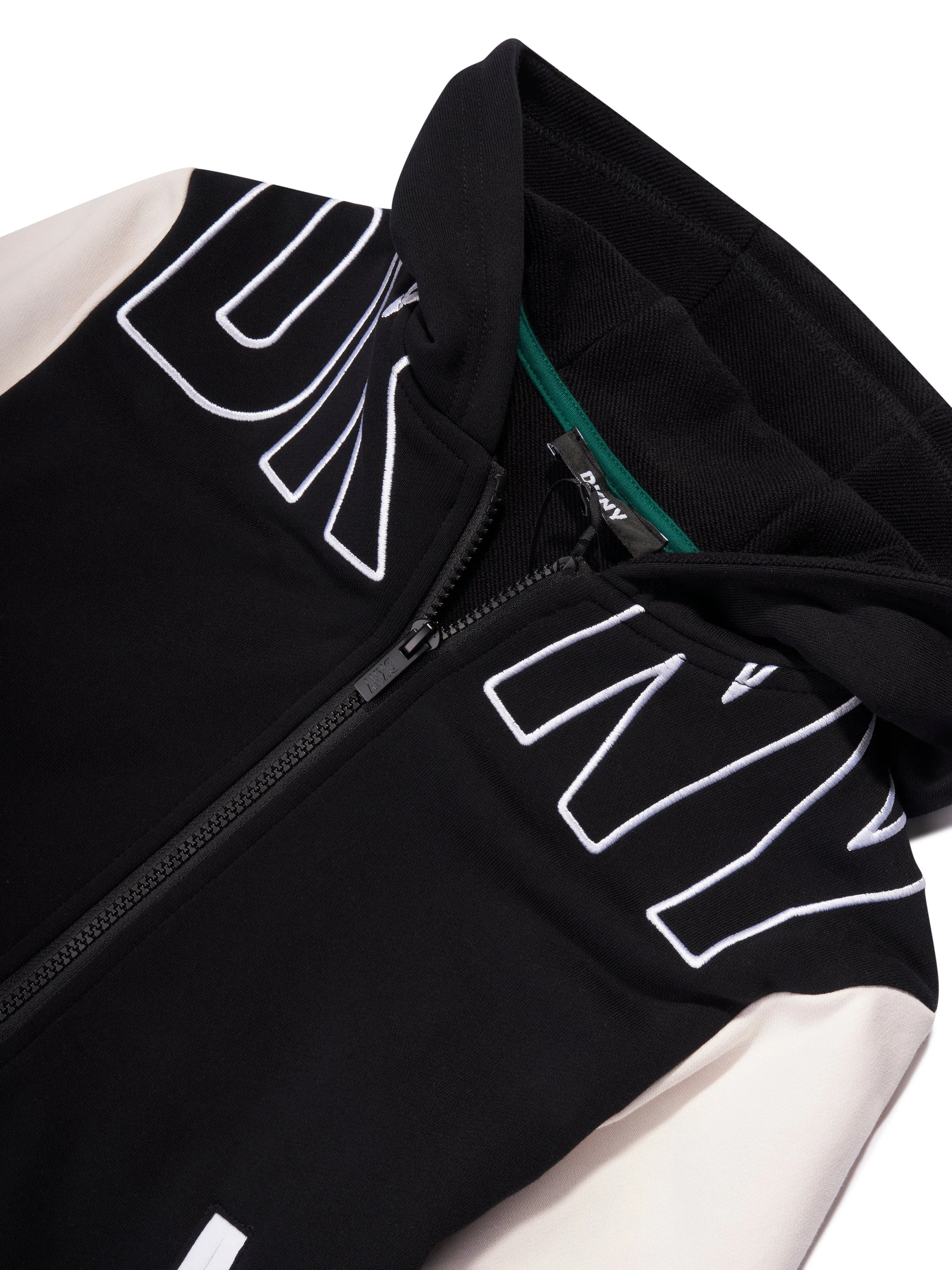 DKNY Boys Logo Zip Up Top in Black