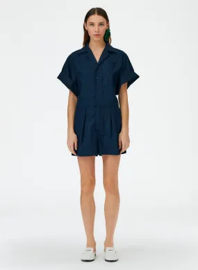 Eco Poplin Short Jumpsuit