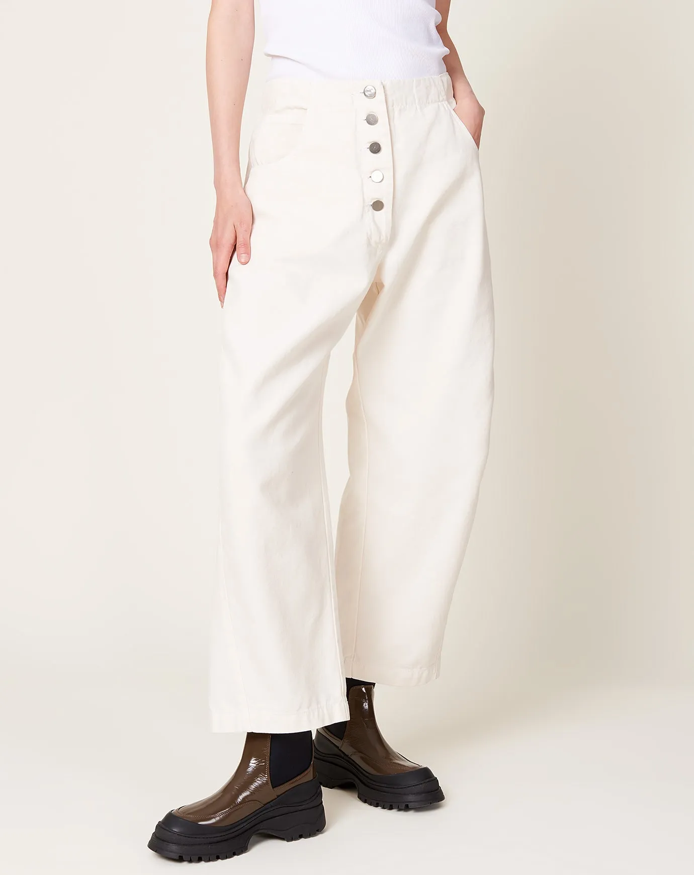 Elkin Pant in Dirty White