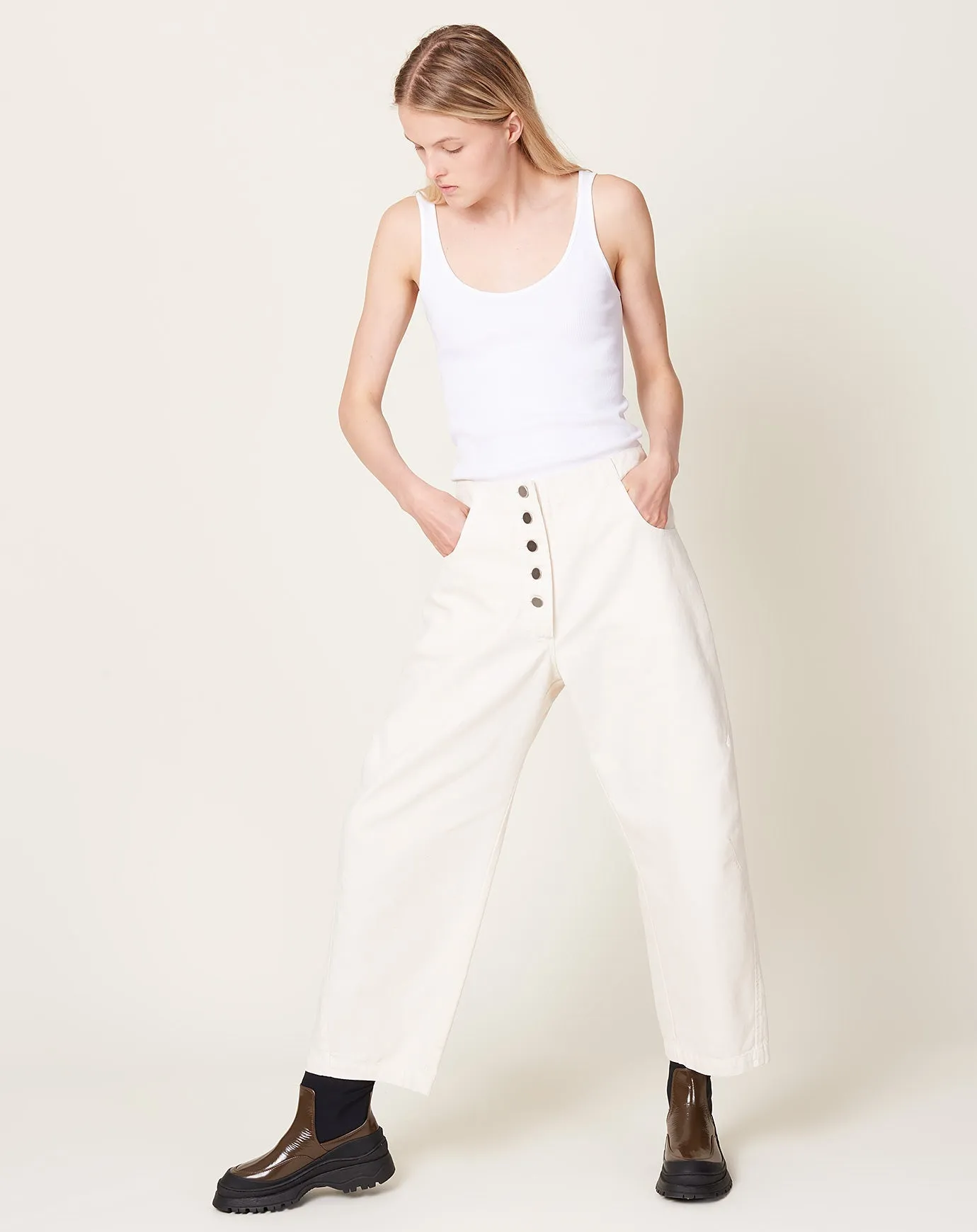 Elkin Pant in Dirty White
